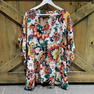 Tory Burch Colorful Floral Blouse